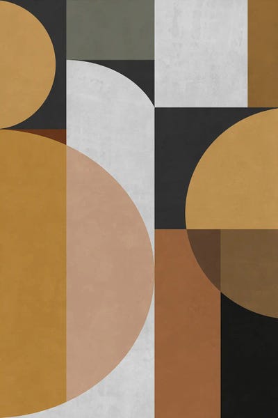 Angel Estevez: Geometric Pattern With Semicircles by Angel Estevez