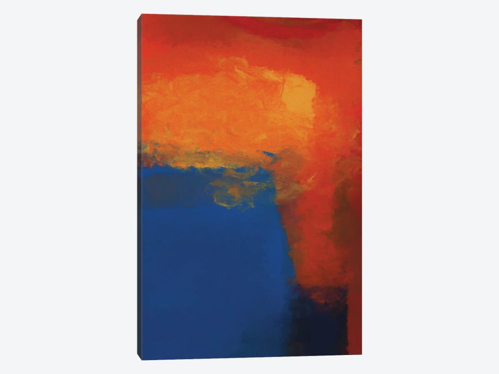 Red, Blue And A Little Bit Of Black And Yellow by Angel Estevez 1-piece Canvas Print