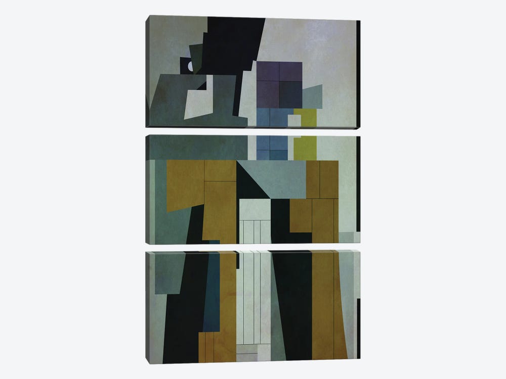 Buildings II by Angel Estevez 3-piece Canvas Art Print