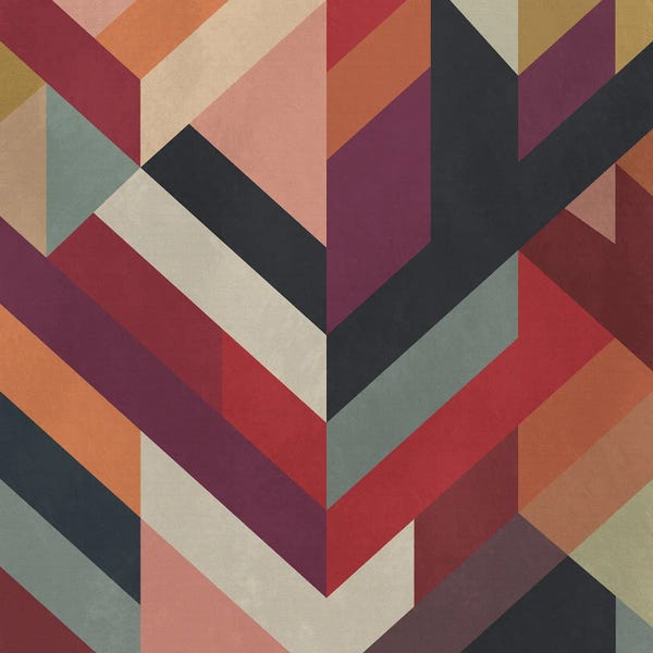 Retro Geo Abstracts: Meeting Of Diagonals II by Angel Estevez