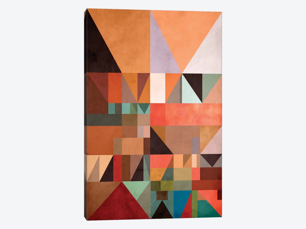 Triangles And Rectangles III by Angel Estevez 1-piece Canvas Art
