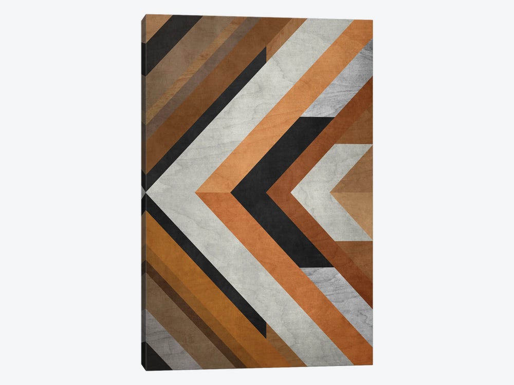 Wood Geometric Pattern by Angel Estevez 1-piece Canvas Print