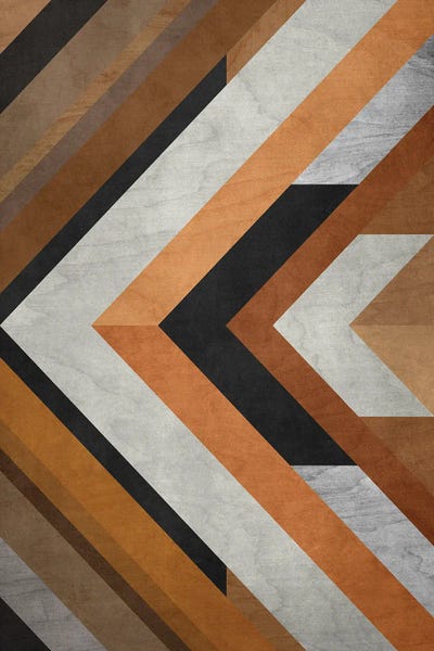 Office: Wood Geometric Pattern by Angel Estevez