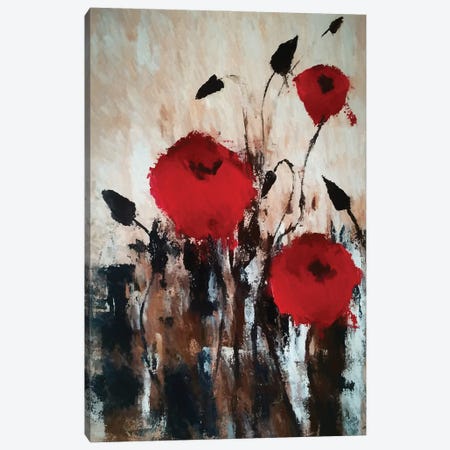 Red Flowers Canvas Print #AEZ418} by Angel Estevez Canvas Wall Art