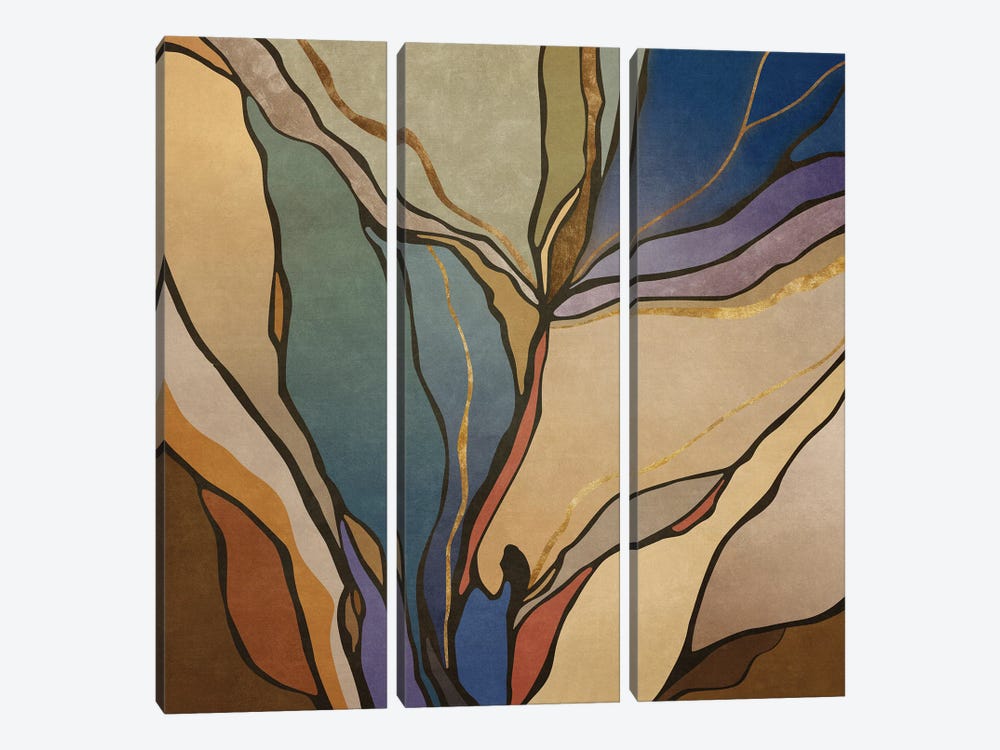 Colorful Tree III by Angel Estevez 3-piece Canvas Wall Art
