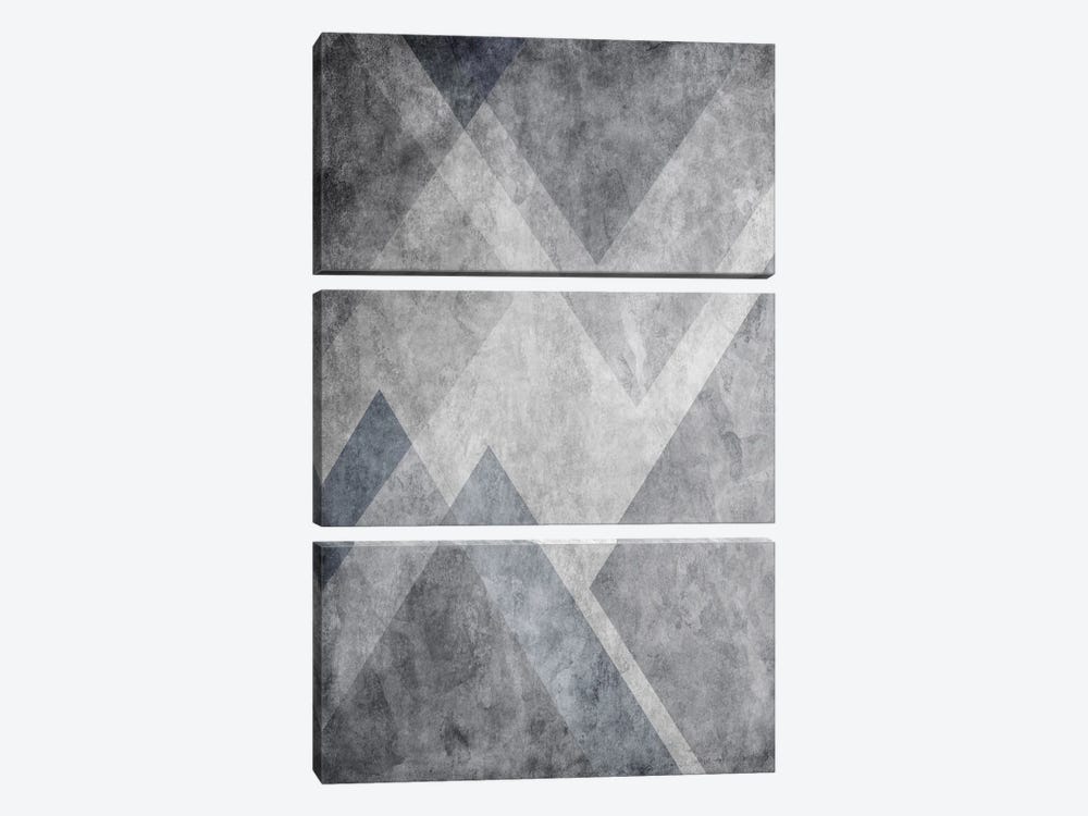 Geometric Pattern with Triangles II by Angel Estevez 3-piece Canvas Art Print