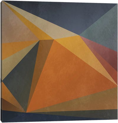 Interconnected Triangles VI Canvas Art Print