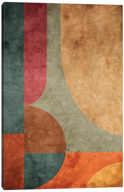 Textured Geometric Pattern V Canvas Art Print - Effortless Earth Tone Abstracts