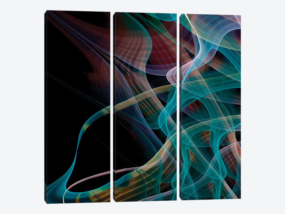 Translucent Forms II by Angel Estevez 3-piece Canvas Art