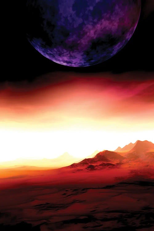 Red Mountains I by Angel Estevez wall art