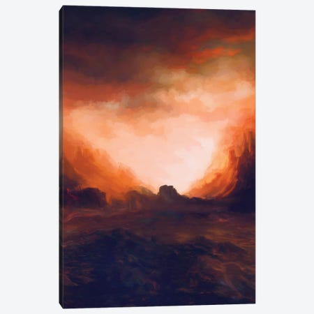Red Mountains II Canvas Print #AEZ44} by Angel Estevez Canvas Artwork
