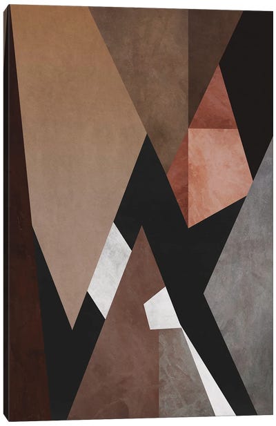 Geometric in Brown Tones II Canvas Art Print - Angel Estevez