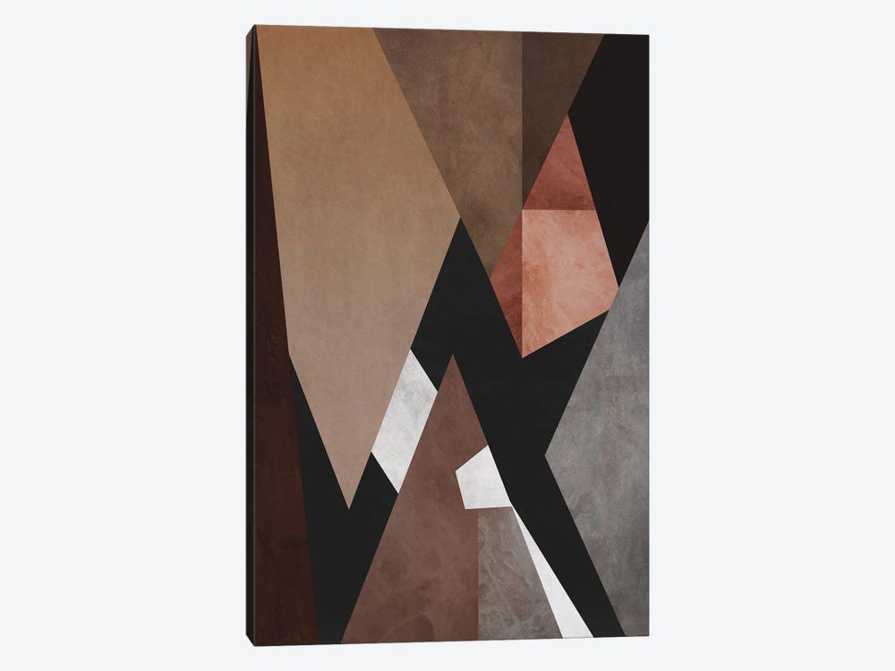 Geometric in Brown Tones II by Angel Estevez 1-piece Canvas Artwork