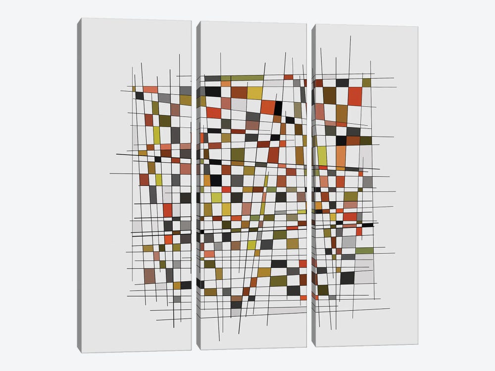 Mondrian Wink II by Angel Estevez 3-piece Canvas Artwork
