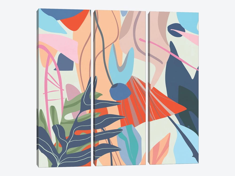 Tropical Garden II by Angel Estevez 3-piece Canvas Art