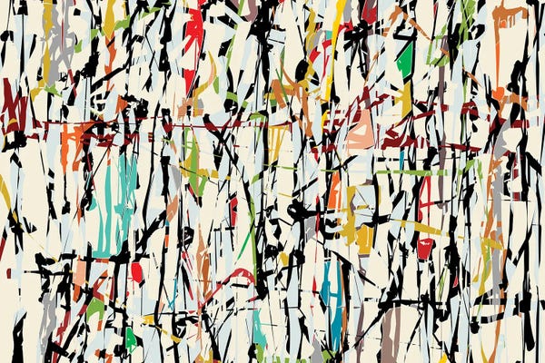 Similar To Jackson Pollock: Pollock Wink V by Angel Estevez