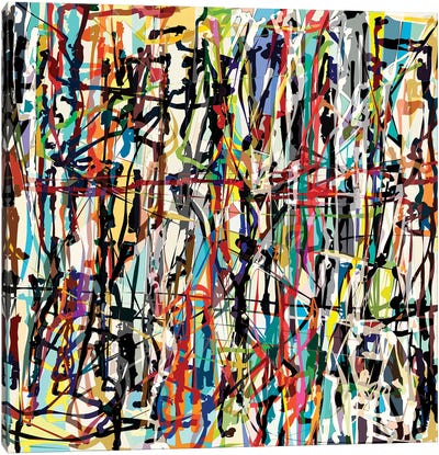 Pollock Wink VII Canvas Art Print - Abstract Expressionism Art