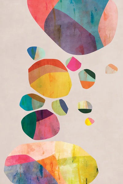 Colorful Abstracts: Colored Pieces II by Angel Estevez