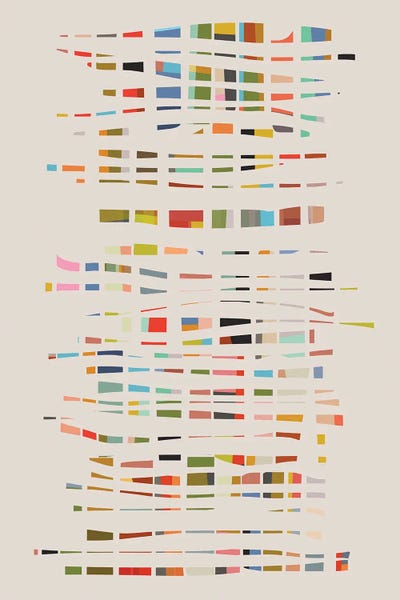 Colored Pieces III by Angel Estevez canvas print