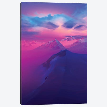 Sunset In The Mountains I Canvas Print #AEZ52} by Angel Estevez Canvas Art