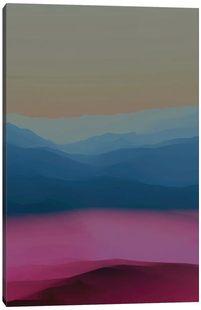 Distant Mountains Canvas Art Print - Zen Décor