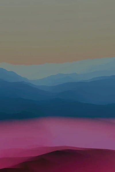 Zen Décor: Distant Mountains by Angel Estevez