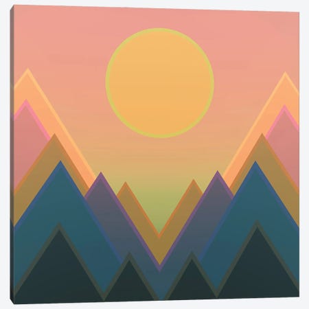 Sunset In The Mountains II Canvas Print #AEZ53} by Angel Estevez Canvas Wall Art