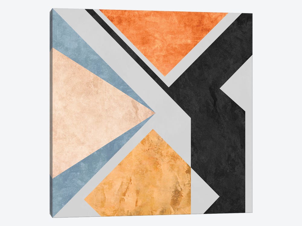 Geometric With Triangles by Angel Estevez 1-piece Canvas Art