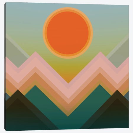 Sunset In The Mountains III Canvas Print #AEZ54} by Angel Estevez Canvas Print