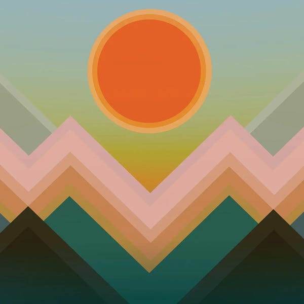 Angel Estevez: Sunset In The Mountains III by Angel Estevez