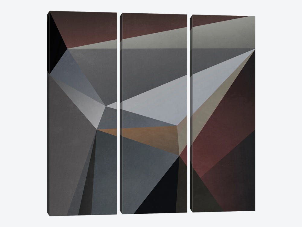 Interconnected Triangles XV by Angel Estevez 3-piece Art Print