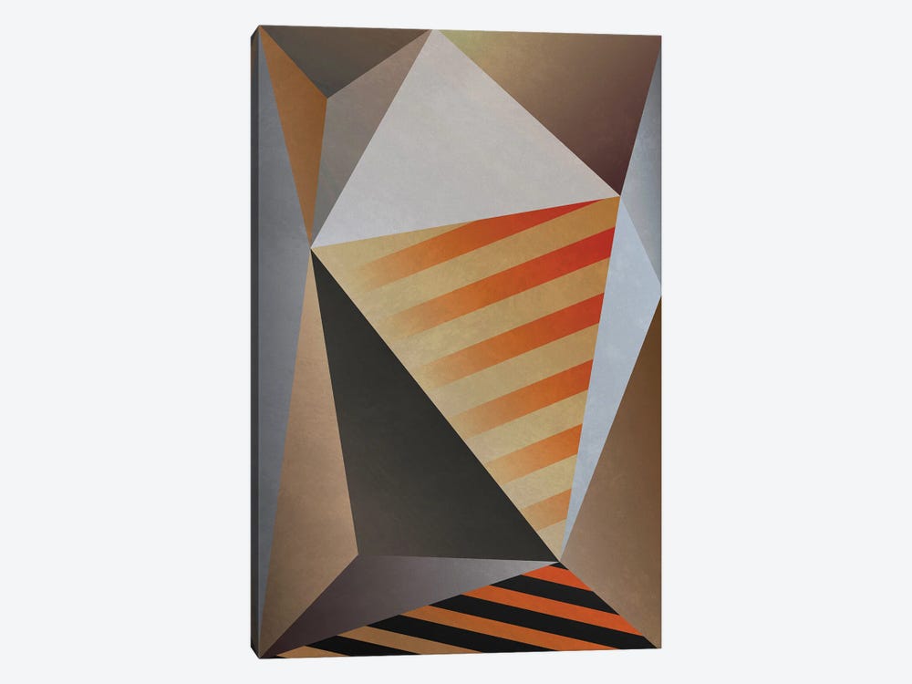 Interconnected Triangles XVII by Angel Estevez 1-piece Canvas Wall Art
