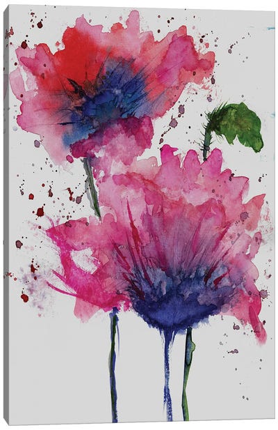 Red Tulips II Canvas Art Print - Angel Estevez
