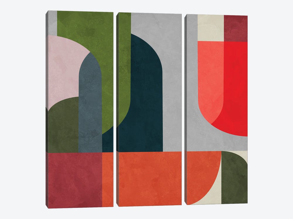 Rounded Tips III by Angel Estevez 3-piece Canvas Print