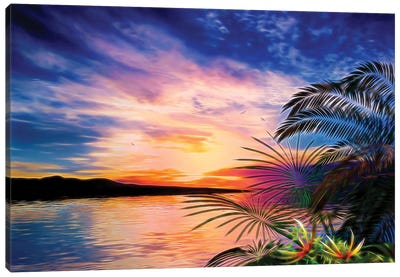 Tropical Landscape II Canvas Art Print - Angel Estevez