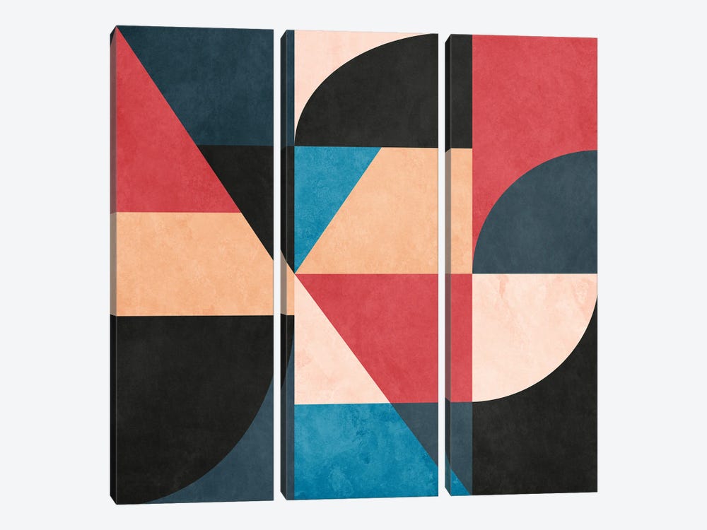 Geometric Pattern XV by Angel Estevez 3-piece Canvas Art