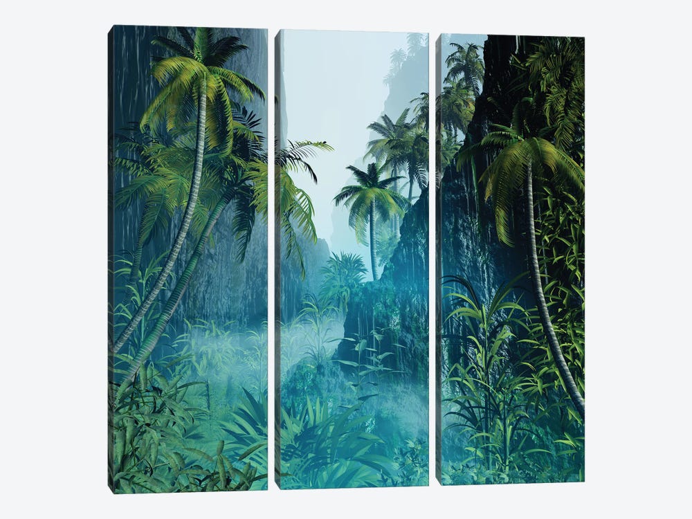 Tropical Scenery II by Angel Estevez 3-piece Canvas Art Print
