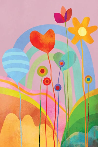 Hearts: Children's Landscape by Angel Estevez