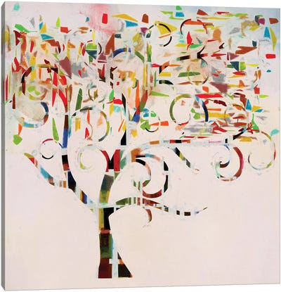 Colorful Tree VI Canvas Art Print - Colorful Abstracts