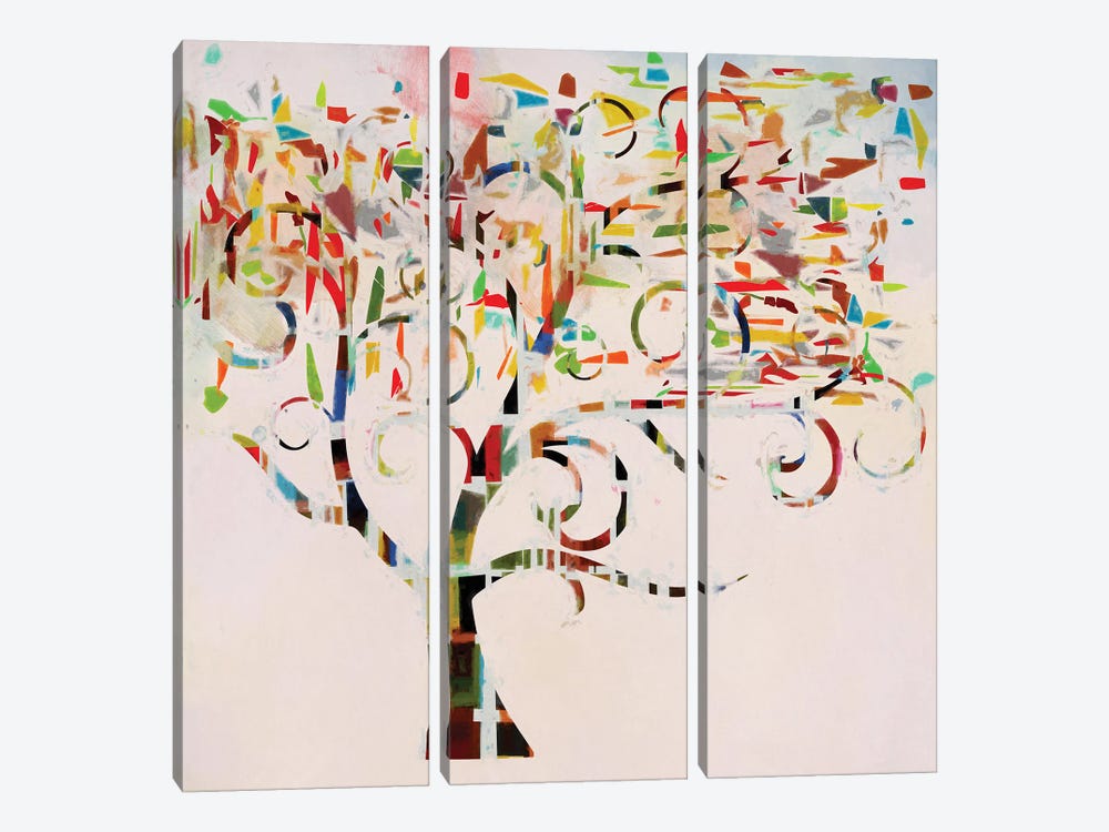 Colorful Tree VI by Angel Estevez 3-piece Canvas Artwork
