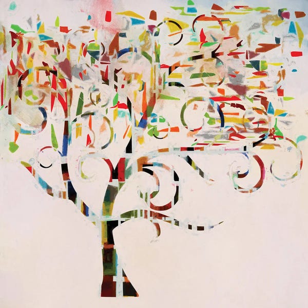 Colorful Abstracts: Colorful Tree VI by Angel Estevez