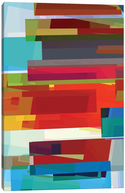 Colored Rectangles Canvas Art Print - Angel Estevez
