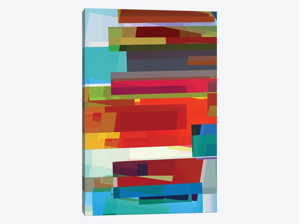 Colored Rectangles by Angel Estevez 1-piece Canvas Artwork