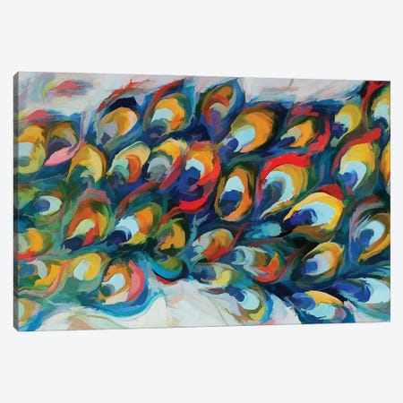 Peacock Tail Canvas Print #AEZ73} by Angel Estevez Canvas Art