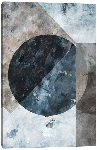 Big Merged Moon Canvas Art Print - Circular Abstract Art