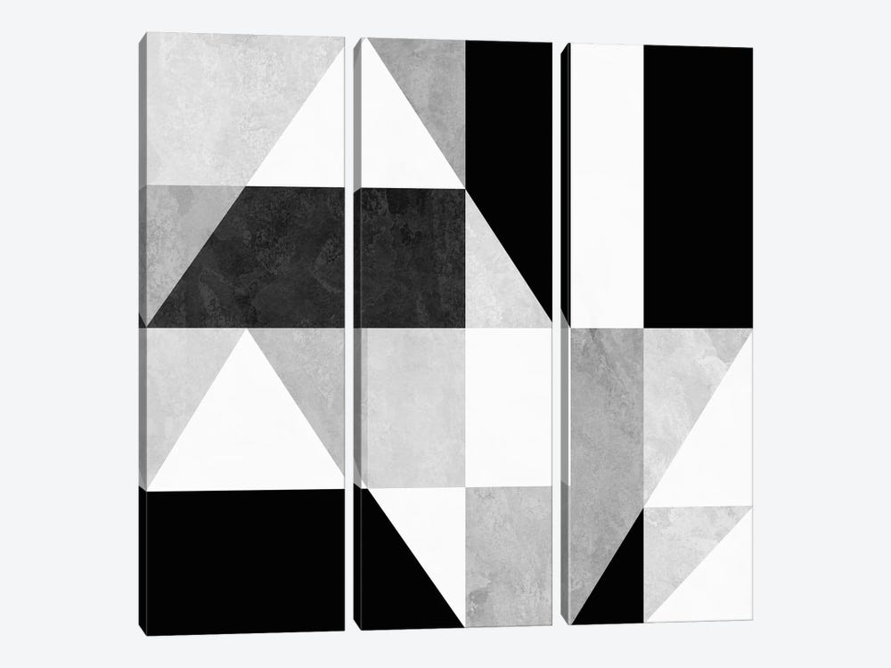 Geometric With Triangles VII by Angel Estevez 3-piece Art Print