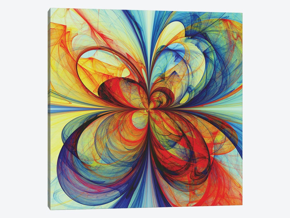 Multicolored Butterfly by Angel Estevez 1-piece Canvas Art Print