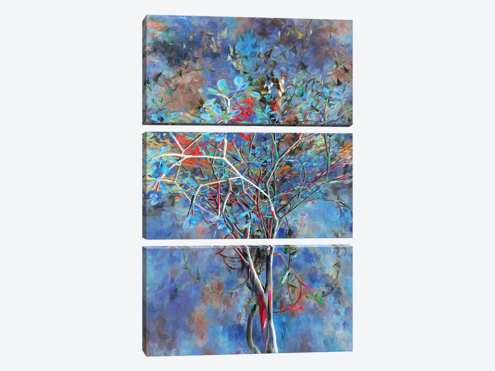 Autumnal Tree by Angel Estevez 3-piece Canvas Art
