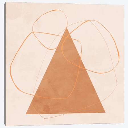 Minimal Orange Pyramid Canvas Print #AEZ806} by Angel Estevez Canvas Art