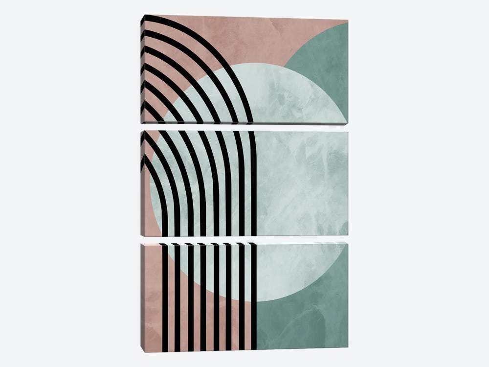 Moon Stripes by Angel Estevez 3-piece Art Print
